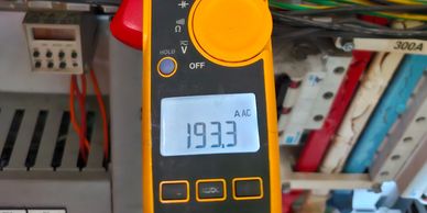 Commercial air conditioning maintenance checks in switchboard