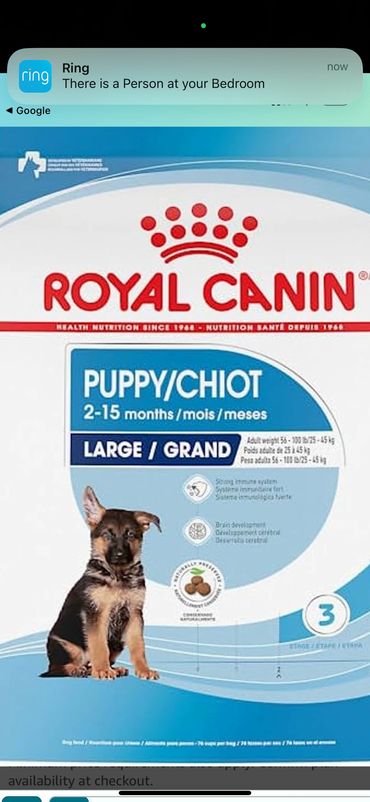 An advertisement for dog food