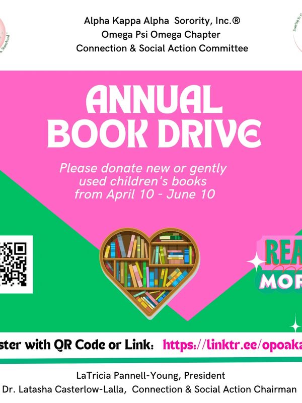 Annual Book Drive poster