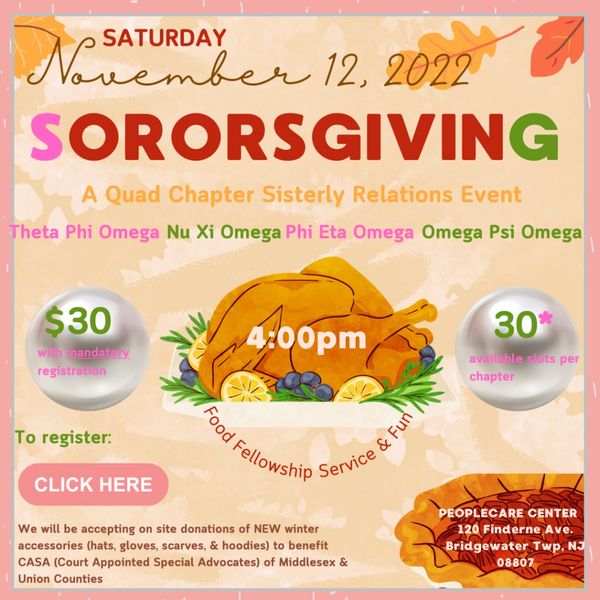 Sororsgiving 2022 poster