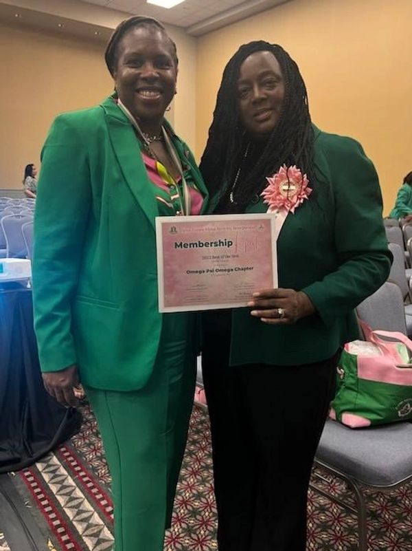 Monique Gethers-Williams and Juanita Gillion Madden accepted the certificate for OPO