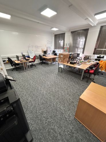 office refurb, carpet tiles, school work