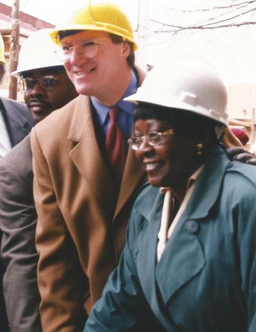 L to R: Mayor Byron W. Brown, former Mayor Anthony Massiello, and Crystal Peoples-Stokes