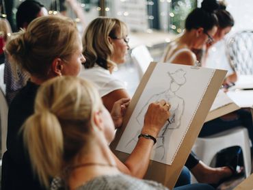 Southern Highlands hens party life drawing hosted by a male stripper.