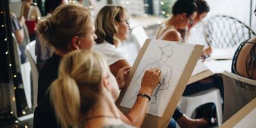 Life drawing event with male model for private party