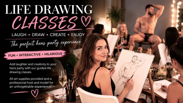 Interactive life drawing classes for hens parties in the Southern Highlands NSW