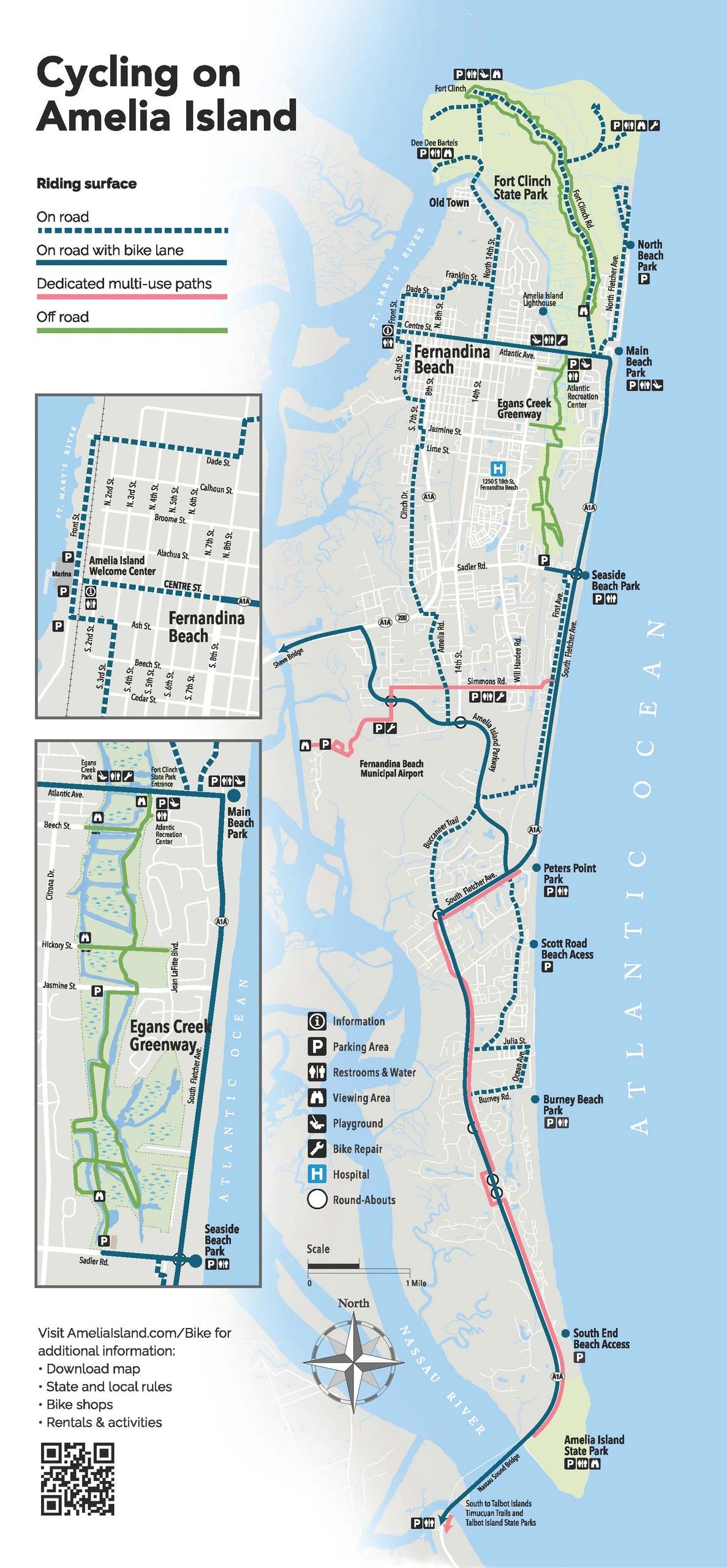 <img source="pic.gif" alt="map of Bike trails and sites to see on Amelia island." />