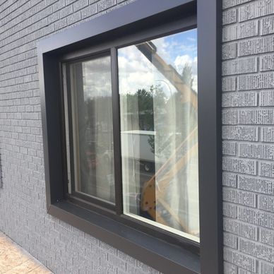 A Dark Color Frame for a Sliding Window