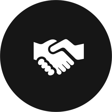 Two people shaking their hand in an illustration 