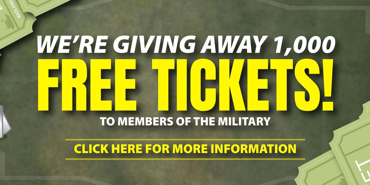 Were giving away 1,000 free tickets to members of the military. Thank you for your service!
