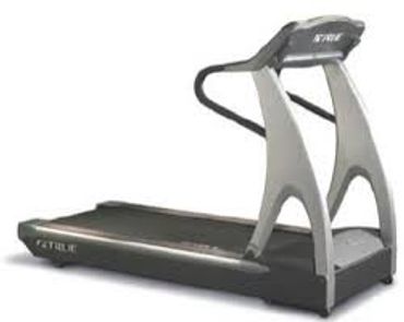 Modern treadmill with digital display and sturdy frame.
