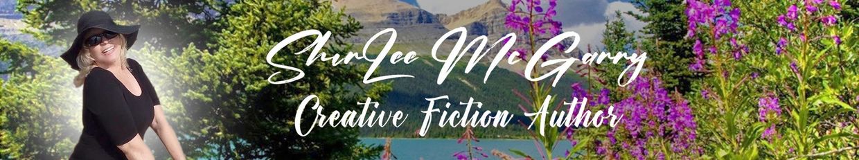 picture with beautiful floral background of ShirLee McGarry, Creative Fiction Author