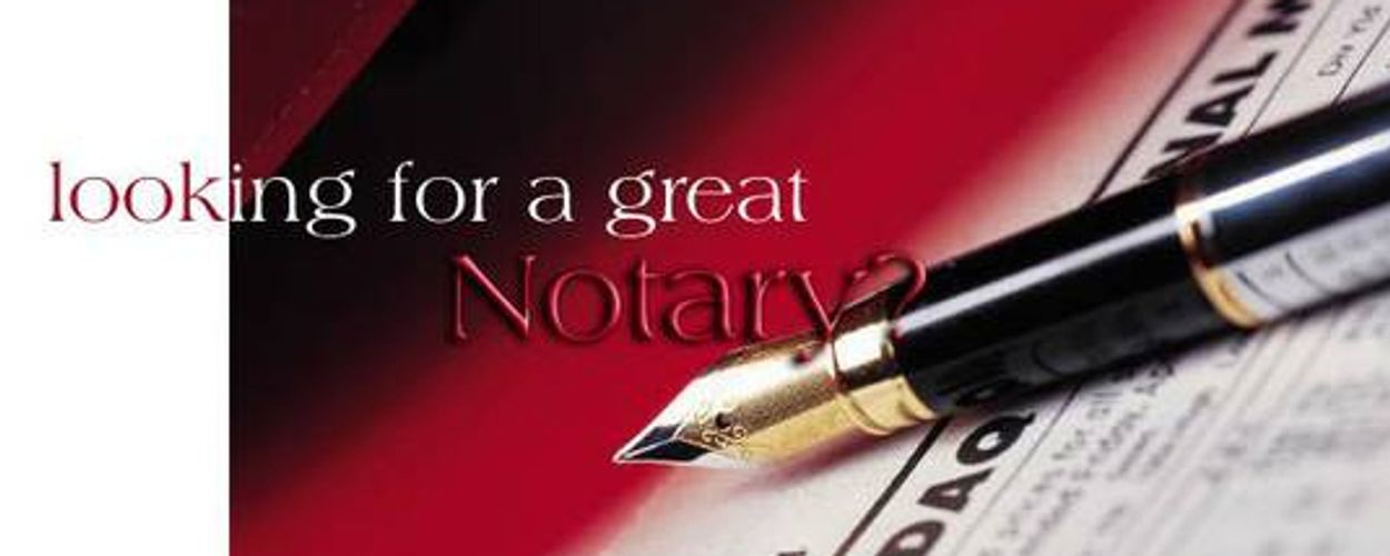 Document to be notarized with a pen for signing