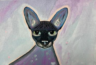 “Lionel” acrylic and watercolor on canvas