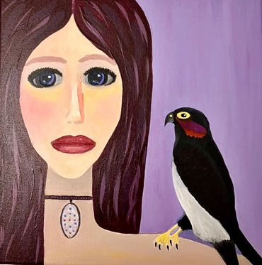 “BirdWoman” acrylic on canvas