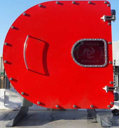 AFX 100 Peristaltic hose pump front view with a 3 o'clock orientation.