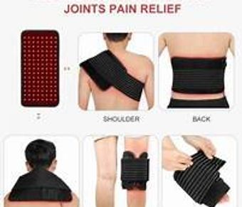 LED red light therapy with pad for joints pain relief, back, feet, neck, knee, shoulders