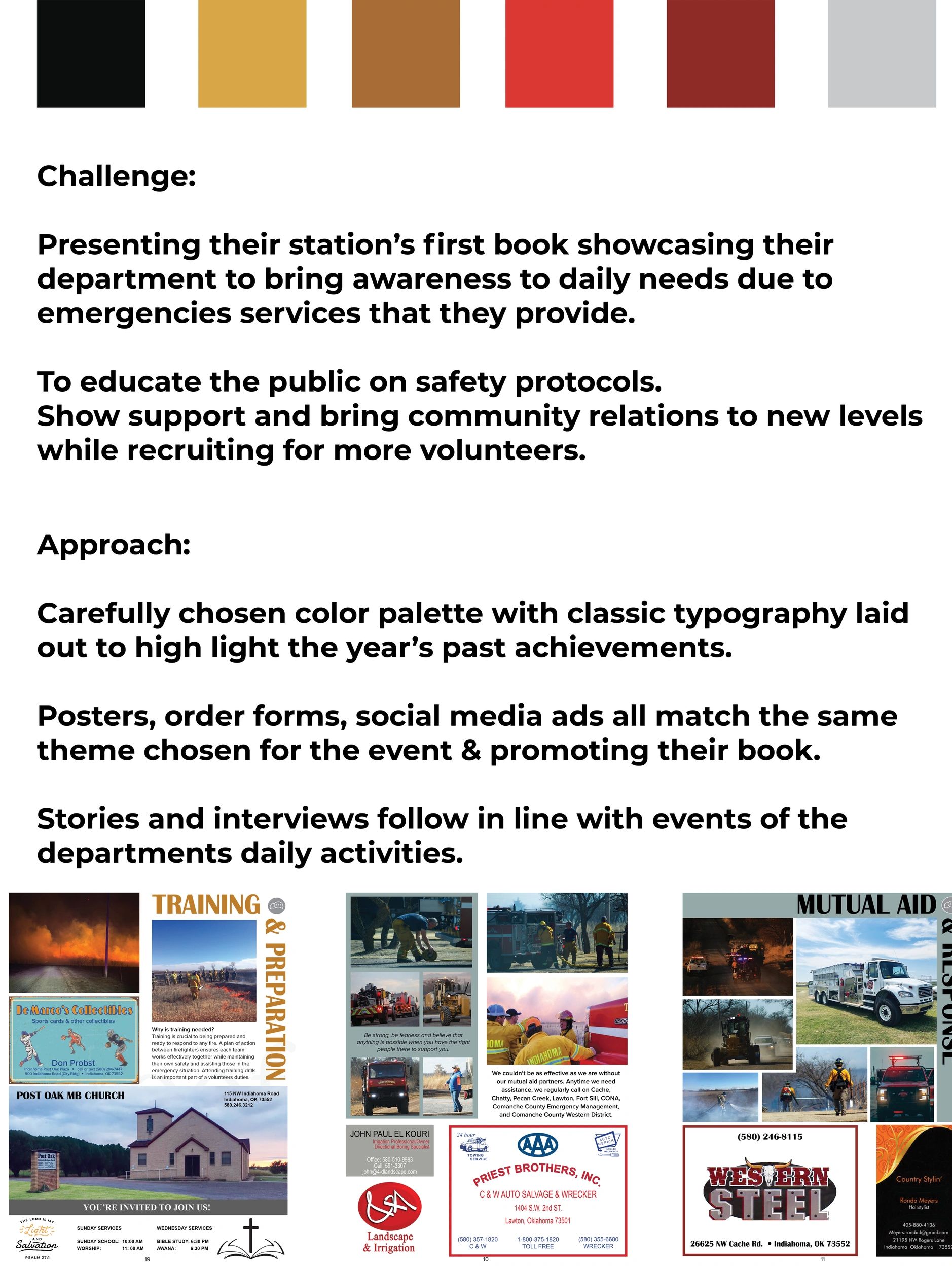 actual case study color pallet and introduction