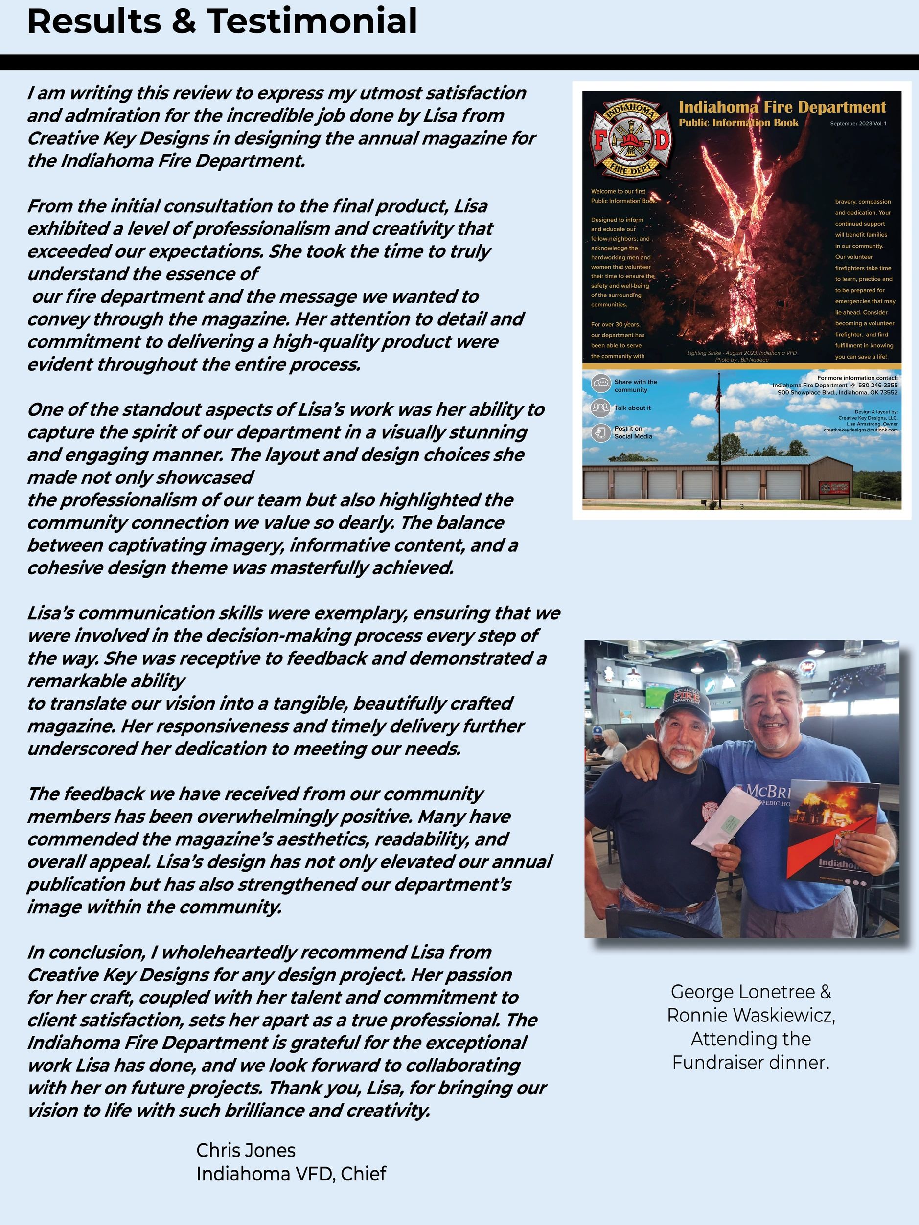 Testimonal for actual case study