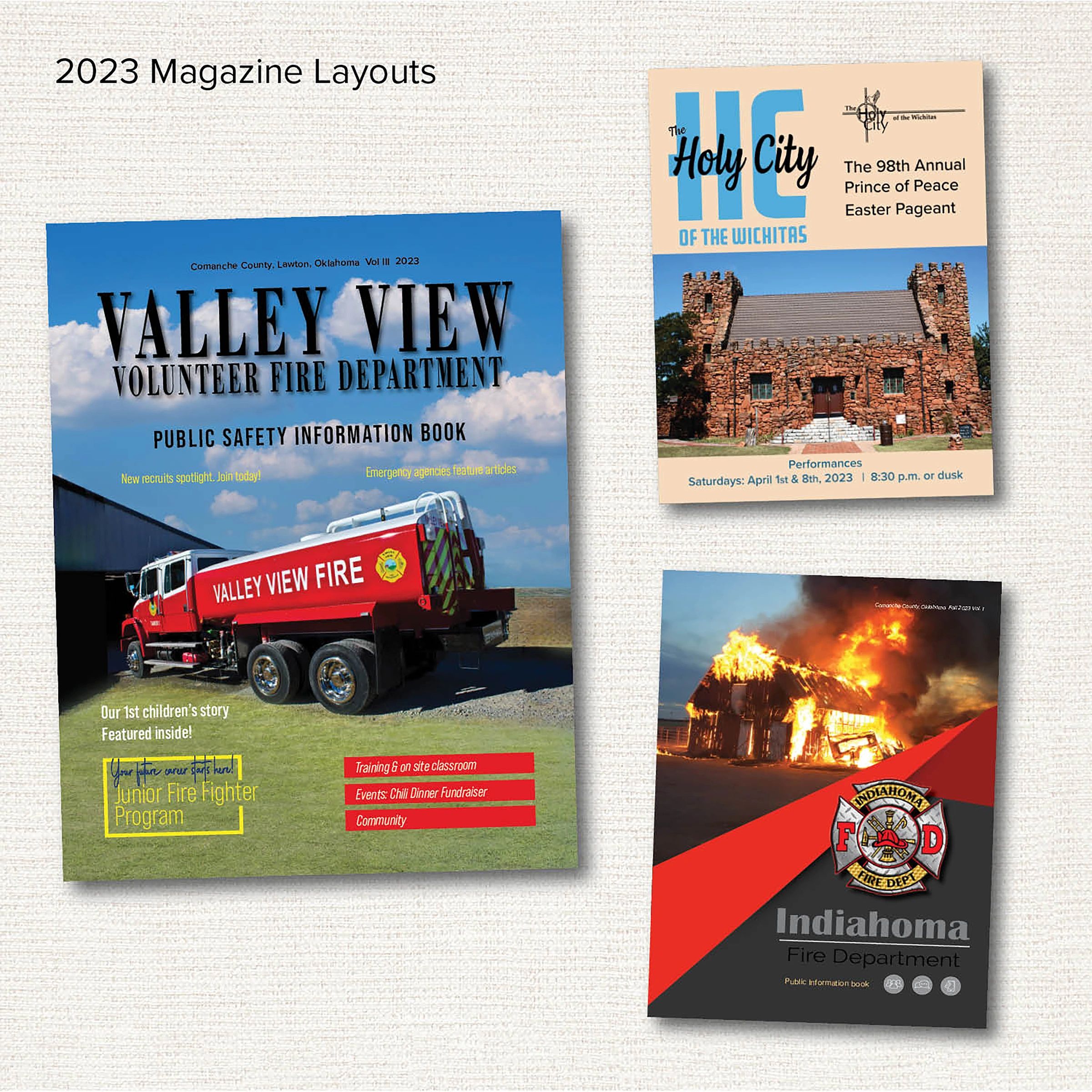 Actual magazine covers