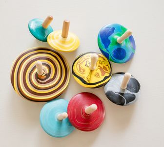 planet themed spinning tops