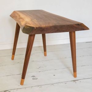 Live edge walnut slap table with modern legs