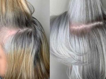 Going Grey transformations are all the rage for clients who want to grow natural out without touchup