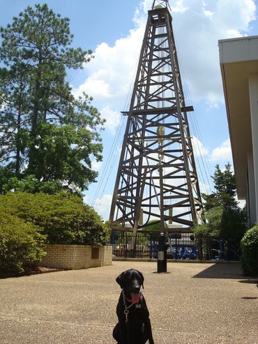 Hera at the East Texas Oil Museum in Kilgore, Texas.