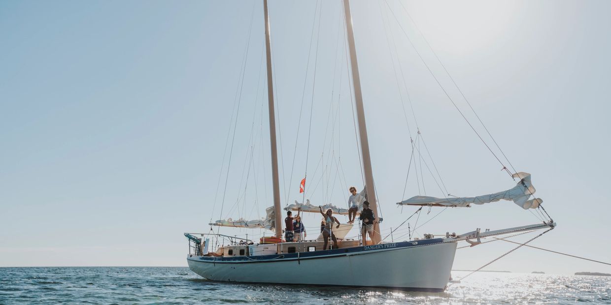 Group of people on the boat in Key West