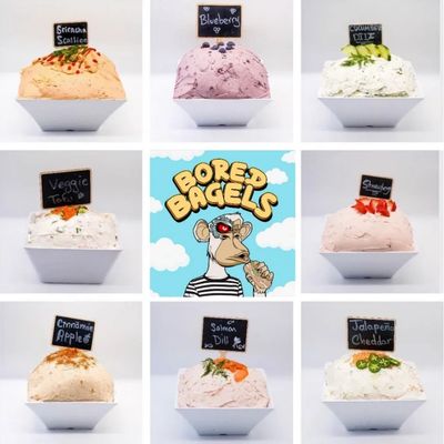 Hand mixed cream cheese