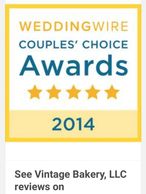 Vintage Bakery 2014 WeddingWire Couples Choice Award