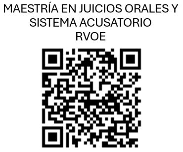 Código QR para maestría en juicios orales y sistema acusatorio.