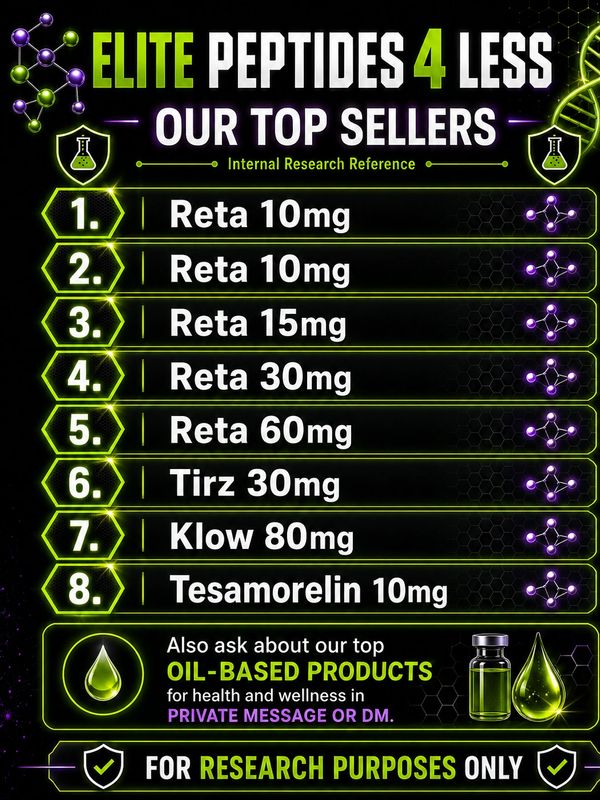 Top peptides for research from Elite Peptides 4 Less.