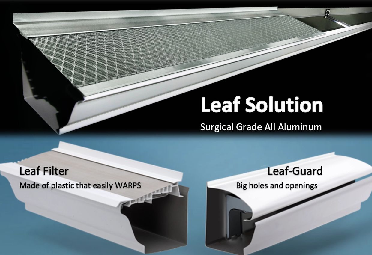 Never use gutter guards made from plastic or any that have big openings.