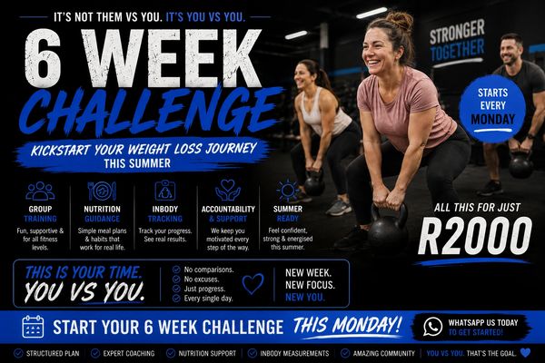 6 Week Challenge to kickstart weight loss this summer for R2000.