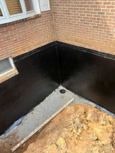 Waterproofed foundation