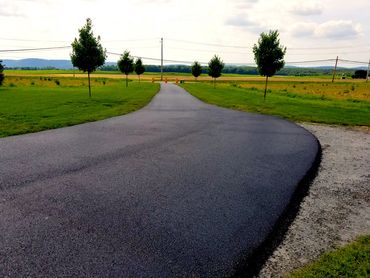 New asphalt driveway