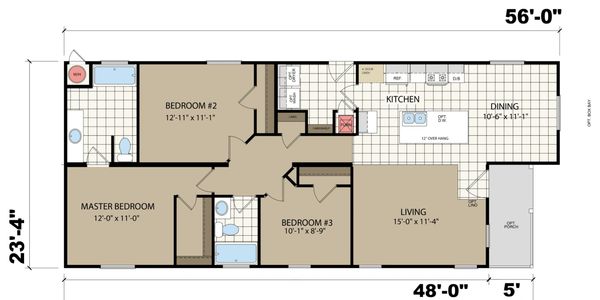 Double Wide Manufactured Home Floor Plan