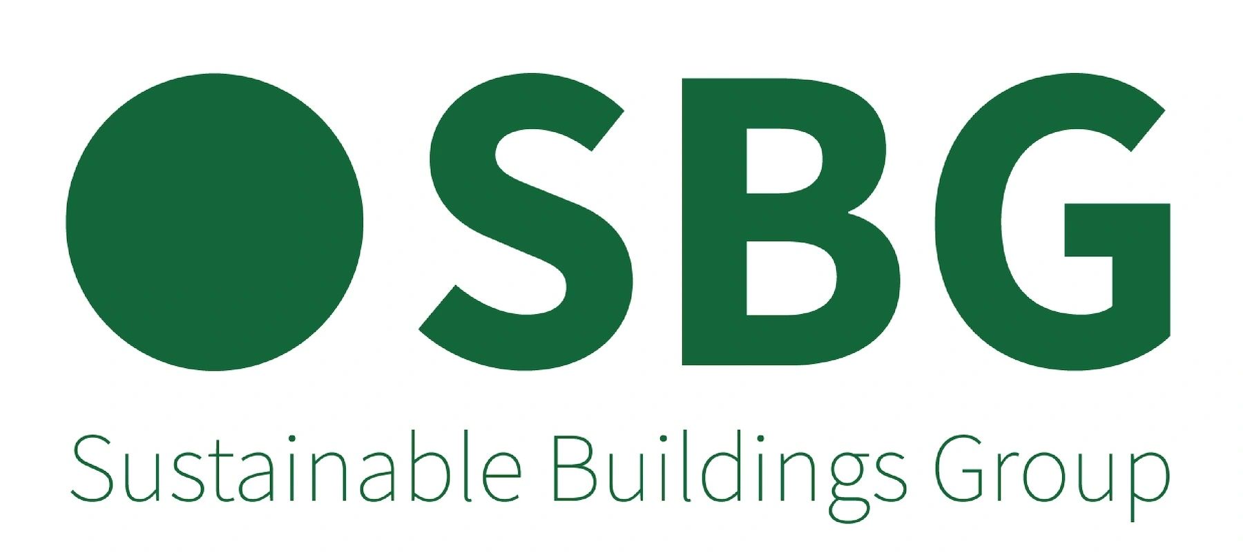 Logo of Sustainable Buildings Group (SBG) in green.