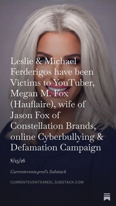 Statement about Leslie & Michael Ferderigos' online harassment.