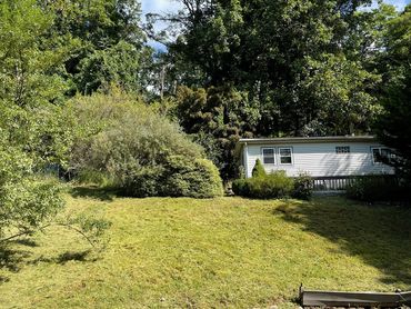 After shot of weed whacking job