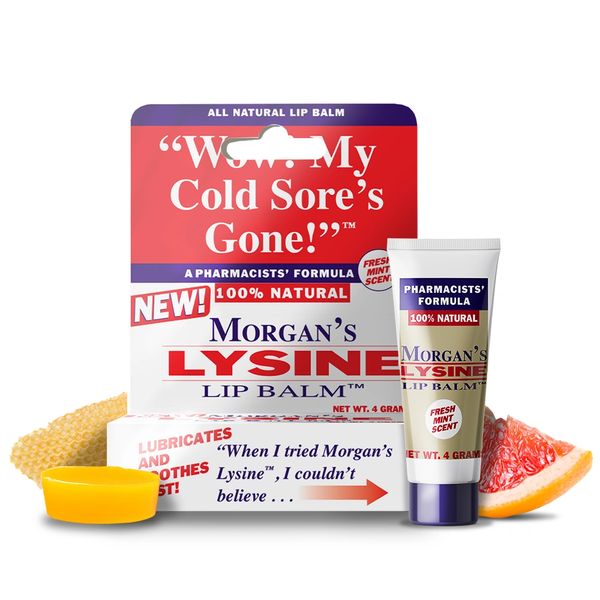 Morgan's Lysine Lip Balm packaging