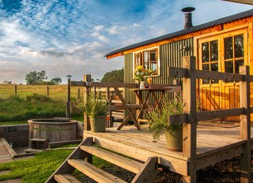 The view from the front of Chishillway Shepherds Hut in Northumberland