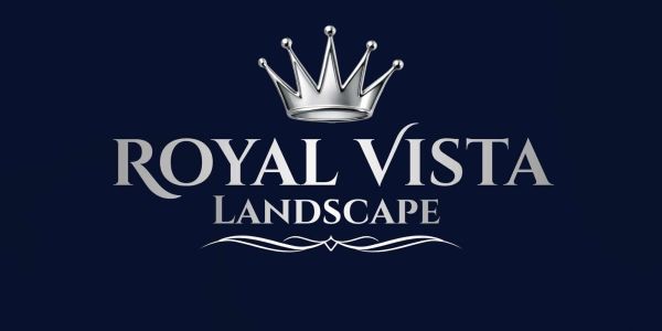 Elegant logo with a crown for Royal Vista Landscape.