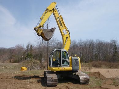 Burton Excavating, Inc. 49783 used equipment for sale site prep septic systems, water lines material