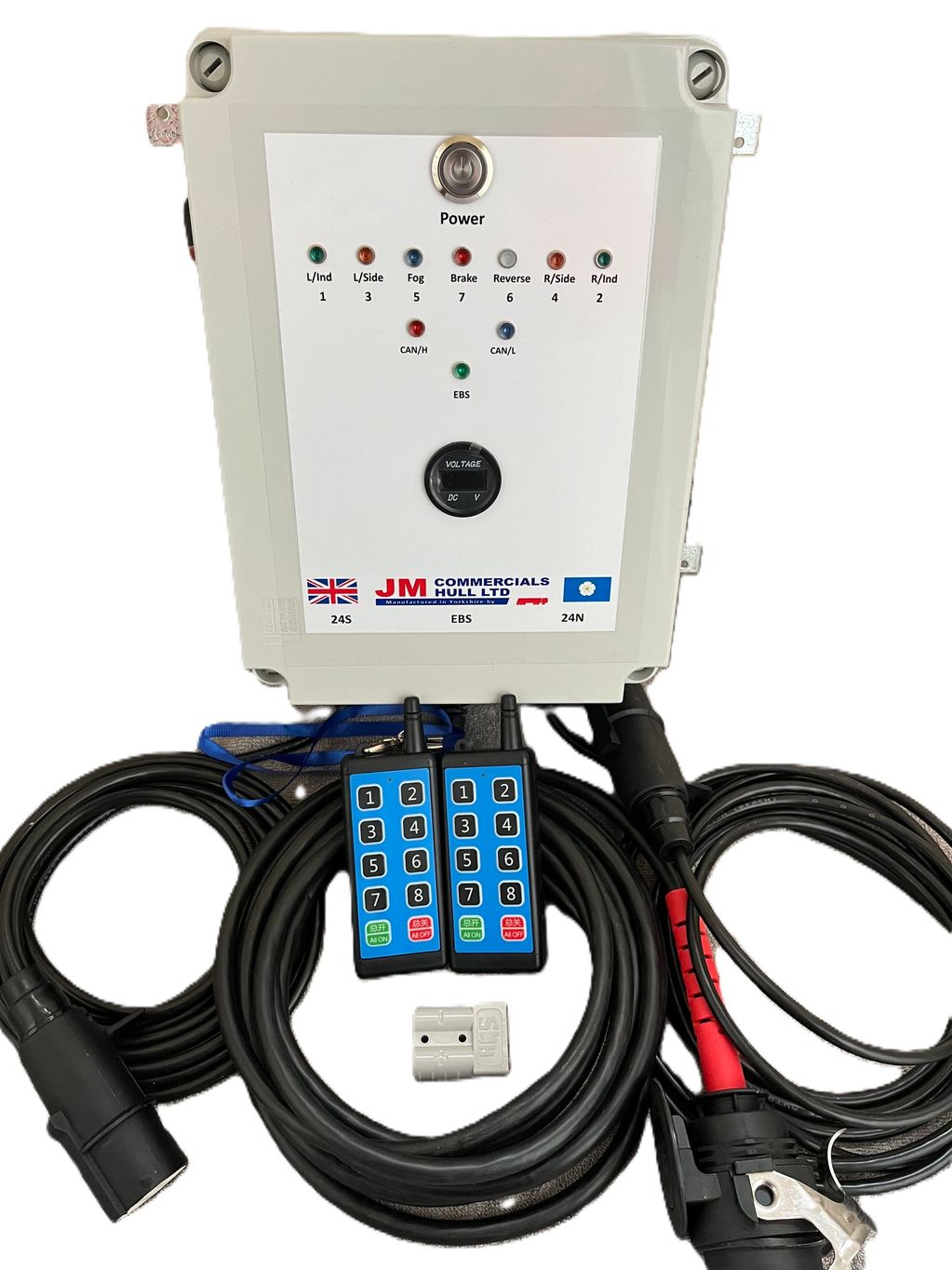 Van mounted light and EBS tester.