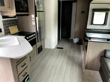 2021 Hideout Kitchen fridge