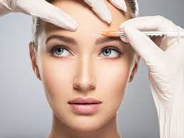 Woman receiving botox injections