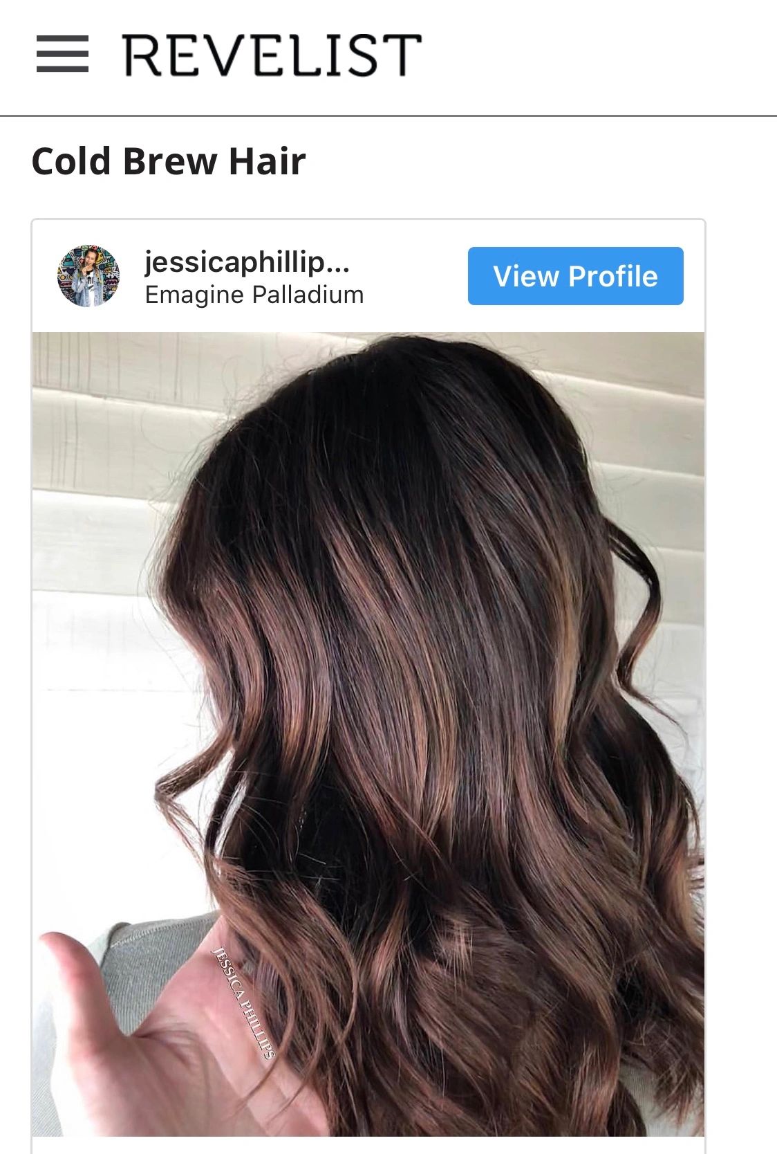 jessica phillips hair cold brew hair color revelist feature