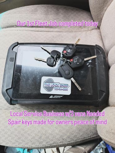 Set of spare keys made for a local service business with 3 vans.